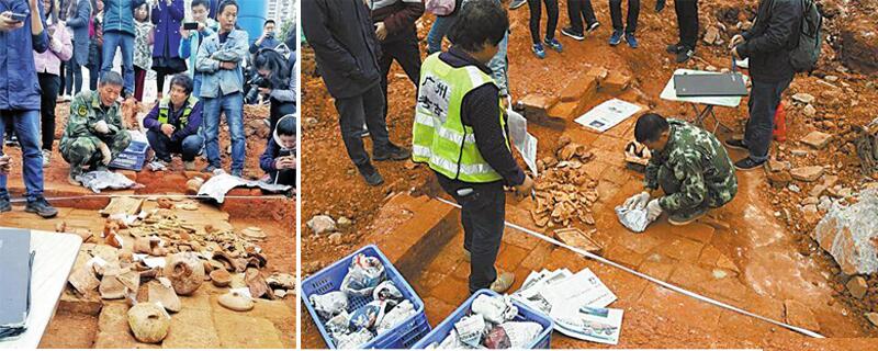 中山大學(xué)建食堂疑似挖出漢代古墓 為啥學(xué)?？偰芡诔龉拍梗? width='160' height='115'/></a>
                <p class=